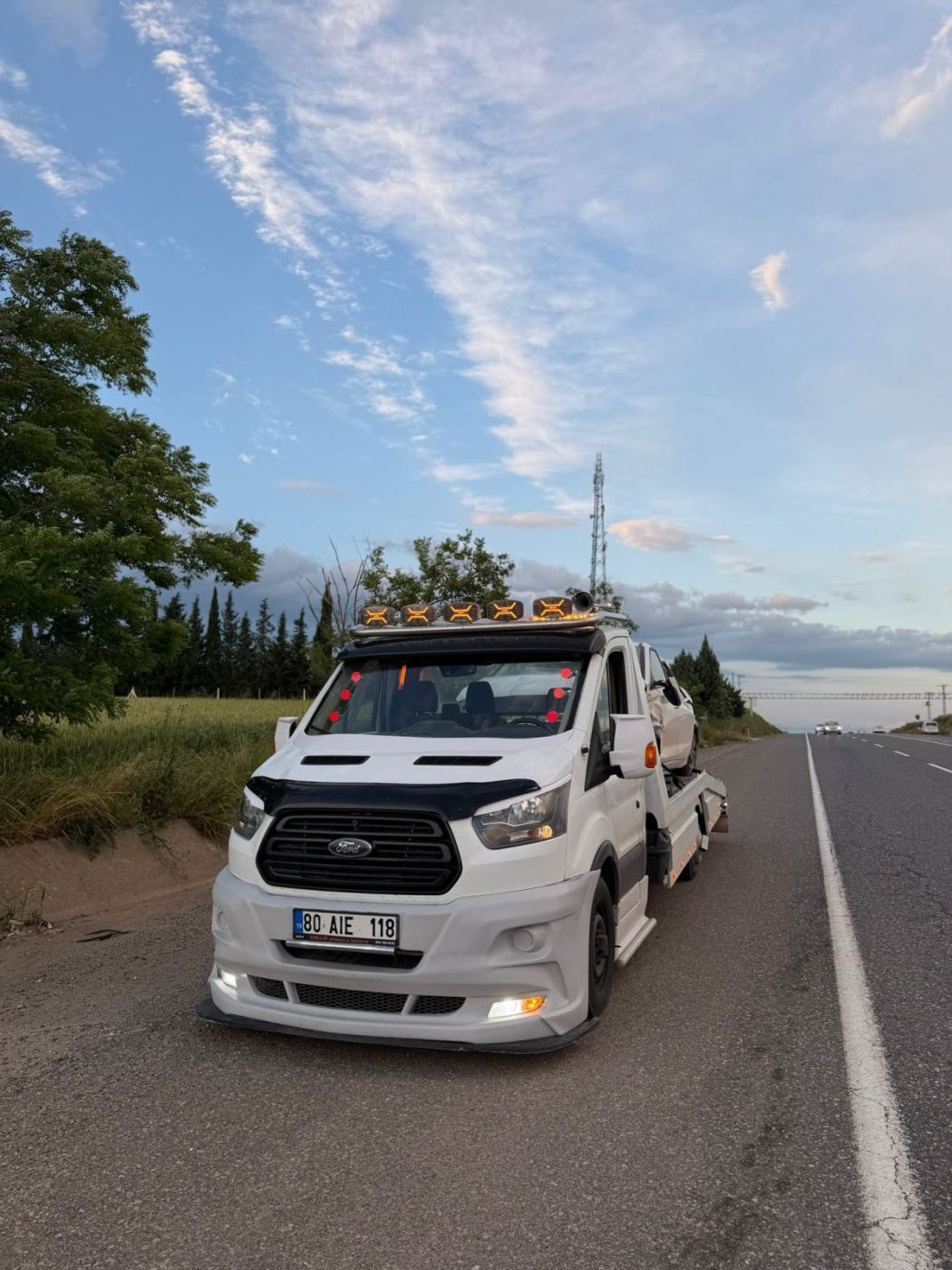 D-400 üzerinde yol alırken